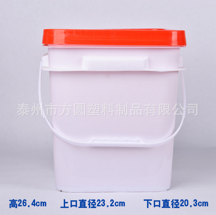 10L塑料方桶白色，10L涂料方桶，10公斤化肥方桶防水桶